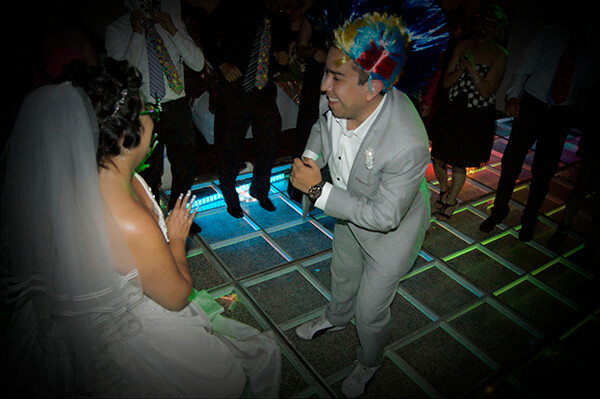 fotografia de boda novios pista baile